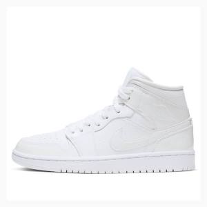 White Nike Mid Triple Basketball Shoes Women's Air Jordan 1 | JD-391FR