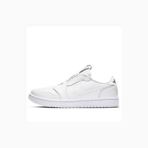 White Nike RET Low Slip Sneakers Women's Air Jordan 1 | JD-768HO