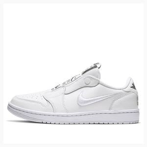 White Nike RET Low Slip Sneakers Women's Air Jordan 1 | JD-975XP