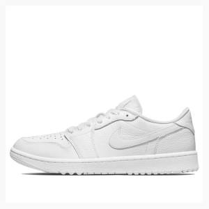 White Nike Retro Low Golf Sneakers Men's Air Jordan 1 | JD-159GM