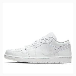 White Nike Retro Low Sneakers Men's Air Jordan 1 | JD-274XY