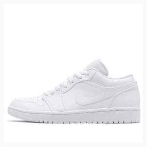 White Nike Retro Low Sneakers Men's Air Jordan 1 | JD-278FI