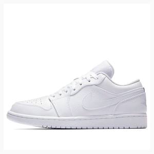 White Nike Retro Low Sneakers Men's Air Jordan 1 | JD-457GP