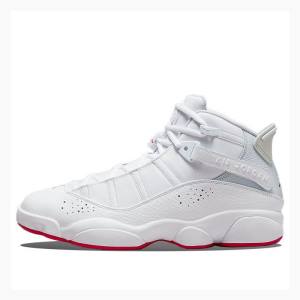 White Nike Rings Basketball Shoes Men's Air Jordan 6 | JD-960BD