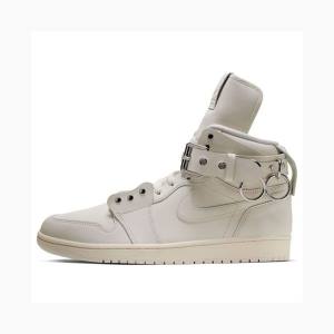 White Nike X Comme des Garcons Retro Strap High Basketball Shoes Men's Air Jordan 1 | JD-456LJ