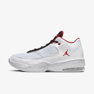 White / Platinum / Black / Red Nike Max Aura 3 Basketball Shoes Men's Air Jordan | NK109HRE