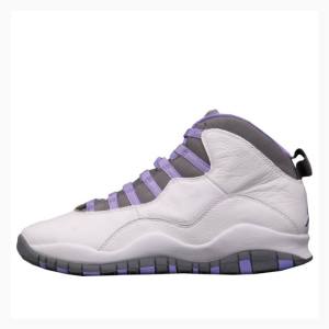 White / Purple Nike Retro Basketball Shoes Women's Air Jordan 10 | JD-620GM