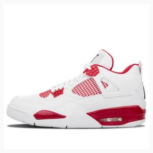 White / Red Nike Retro Alternate 89 Basketball Shoes Men's Air Jordan 4 | JD-460MD