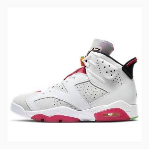 White / Rose Nike Retro Hare Basketball Shoes Men's Air Jordan 6 | JD-813QP