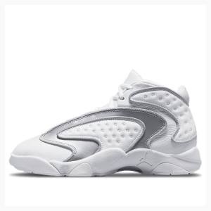 White / Silver Nike OG Basketball Shoes Women's Air Jordan | JD-106ZT