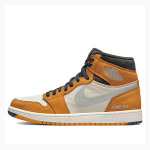 Yellow / Black Nike Element Gore-Tex Basketball Shoes Men's Air Jordan 1 | JD-350DL