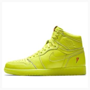 Yellow / Green Nike Retro HI OG G8RD Gatorade Basketball Shoes Men's Air Jordan 1 | JD-467IL