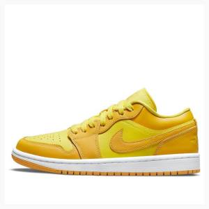 Yellow Nike Low Sneakers Women's Air Jordan 1 | JD-034UA