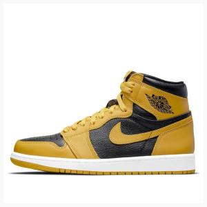 Yellow Nike Retro High OG Pollen Basketball Shoes Men's Air Jordan 1 | JD-623LF