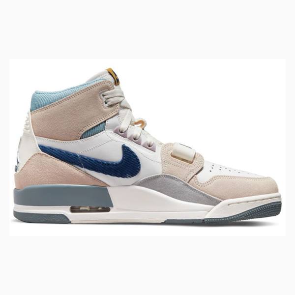 Beige / Blue Nike Legacy 312 High Basketball Shoes Men's Air Jordan | JD-619SW