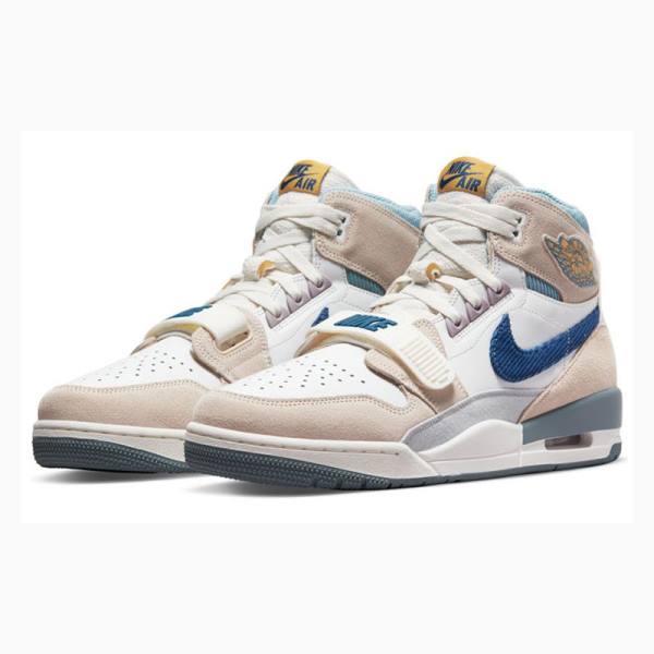 Beige / Blue Nike Legacy 312 High Basketball Shoes Men's Air Jordan | JD-619SW