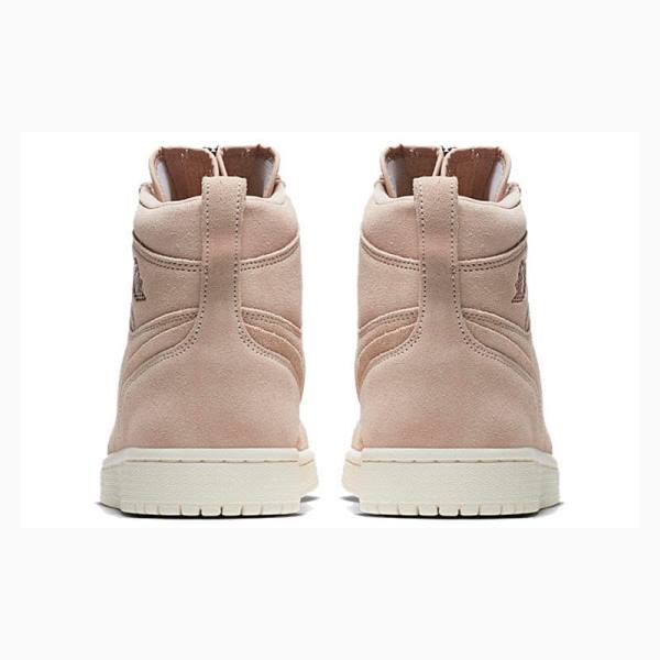 Beige Nike High Zip Particle Basketball Shoes Women's Air Jordan 1 | JD-980XI