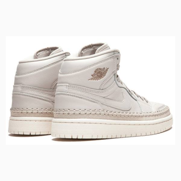 Beige Nike Retro HI PRM Desert Sand Basketball Shoes Women's Air Jordan 1 | JD-504GR