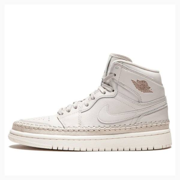 Beige Nike Retro HI PRM Desert Sand Basketball Shoes Women\'s Air Jordan 1 | JD-504GR