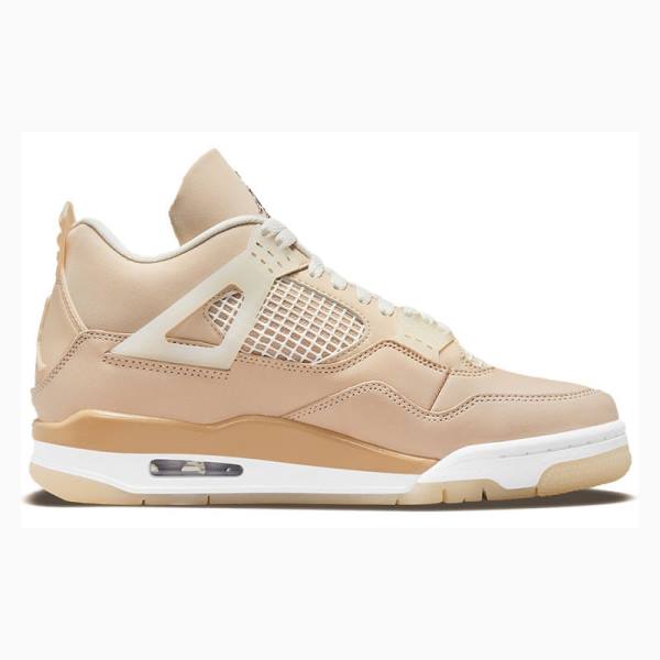 Beige Nike Retro Shimmer Basketball Shoes Women's Air Jordan 4 | JD-103ZF