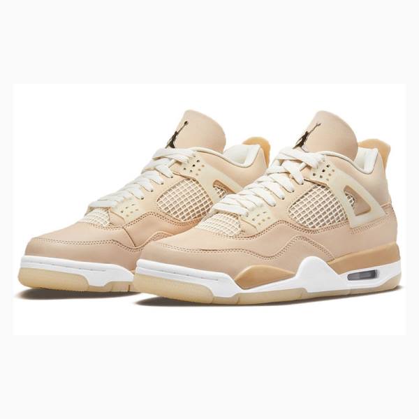 Beige Nike Retro Shimmer Basketball Shoes Women's Air Jordan 4 | JD-103ZF