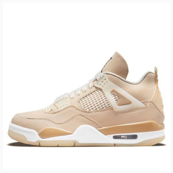 Beige Nike Retro Shimmer Basketball Shoes Women\'s Air Jordan 4 | JD-103ZF