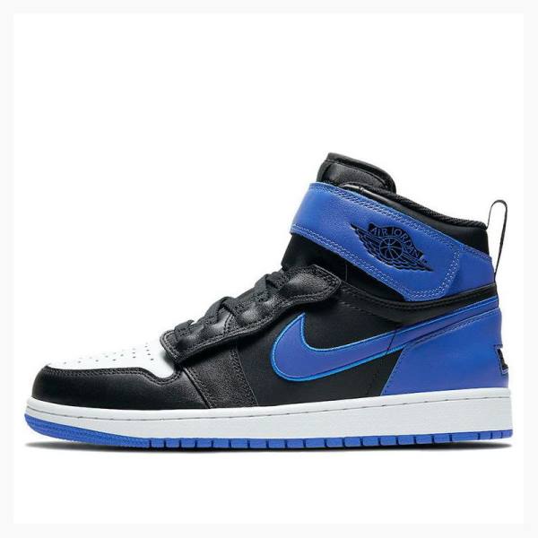 Black / Blue Nike High FlyEase \'Hyper Royal\' Basketball Shoes Men\'s Air Jordan 1 | JD-712UW