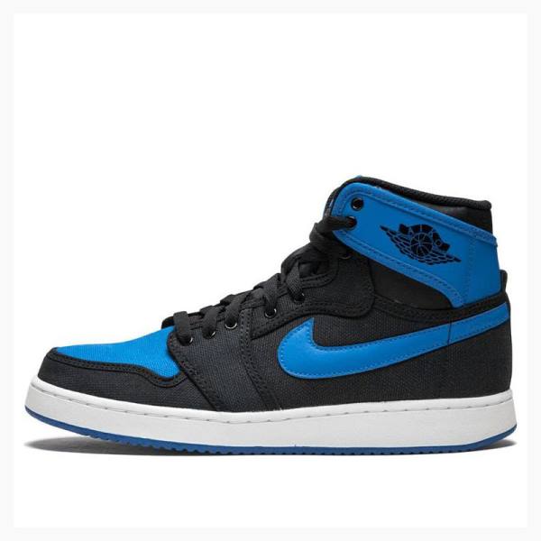 Black / Blue Nike KO High OG Sport Basketball Shoes Men\'s Air Jordan 1 | JD-574TW