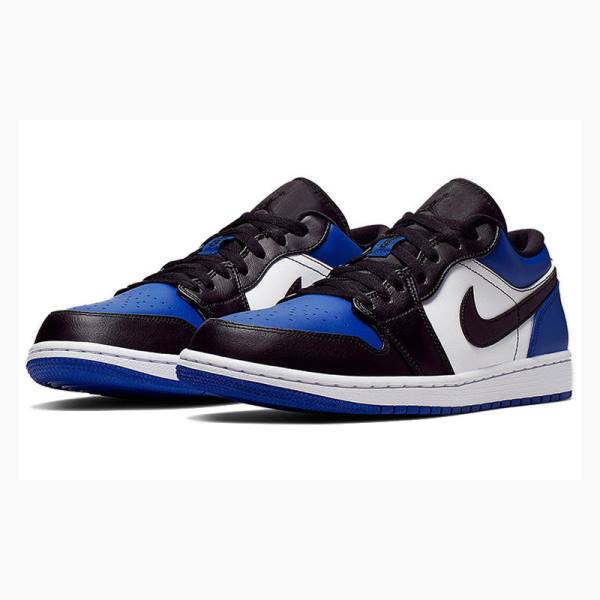 Black / Blue Nike Low Royal Toe Sneakers Men's Air Jordan 1 | JD-285GT