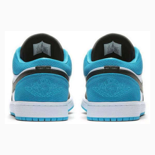 Black / Blue Nike Low SE Laser Sneakers Men's Air Jordan 1 | JD-918RX