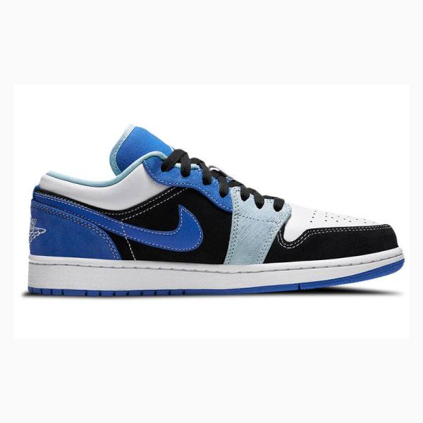 Black / Blue Nike Low SE 'Racer Blue' Sneakers Men's Air Jordan 1 | JD-391LD