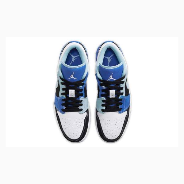 Black / Blue Nike Low SE 'Racer Blue' Sneakers Men's Air Jordan 1 | JD-391LD