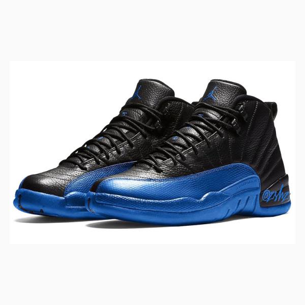 Black / Blue Nike Retro Game Basketball Shoes Men's Air Jordan 12 | JD-748AN