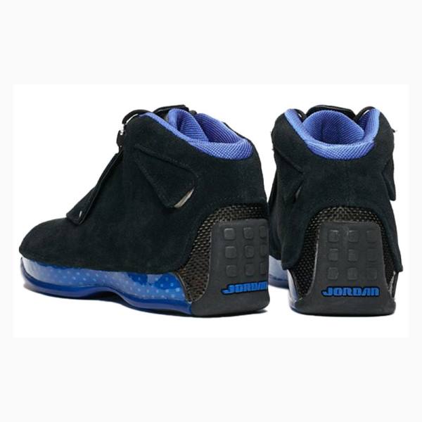 Black / Blue Nike Retro OG - Sport Royal Basketball Shoes Men's Air Jordan 18 | JD-486OZ