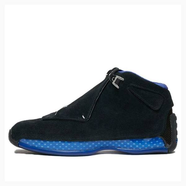 Black / Blue Nike Retro OG - Sport Royal Basketball Shoes Men\'s Air Jordan 18 | JD-486OZ