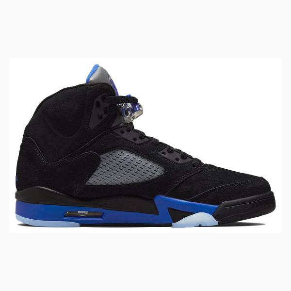 Black / Blue Nike Retro Racer Basketball Shoes Men's Air Jordan 5 | JD-170DW