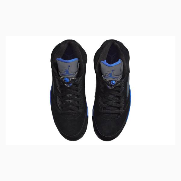 Black / Blue Nike Retro Racer Basketball Shoes Men's Air Jordan 5 | JD-170DW