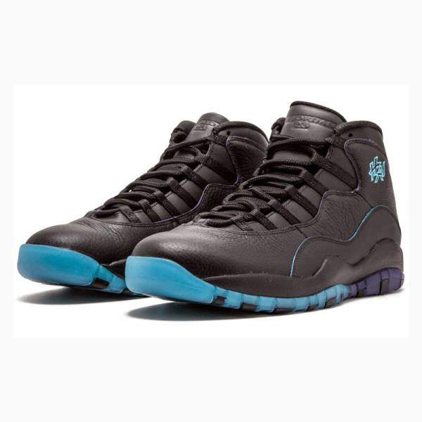 Black / Blue Nike Retro Shanghai Basketball Shoes Men's Air Jordan 10 | JD-487KX