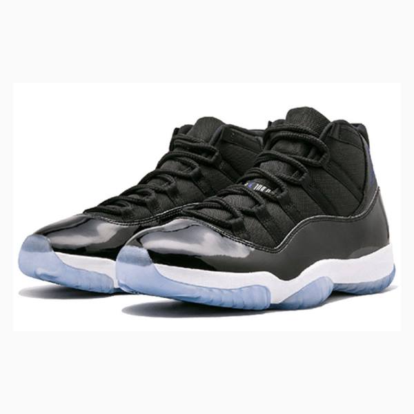 Black / Blue Nike Retro Space Jam Basketball Shoes Men's Air Jordan 11 | JD-103OF