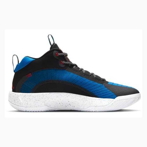 Black / Blue / Red Nike Jumpman 2021 PF Blue Black Basketball Shoes Men's Air Jordan | JD-489JY