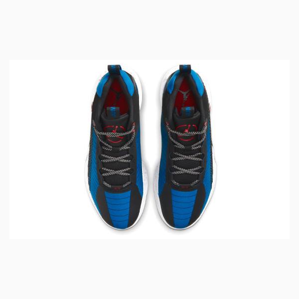 Black / Blue / Red Nike Jumpman 2021 PF Blue Black Basketball Shoes Men's Air Jordan | JD-489JY