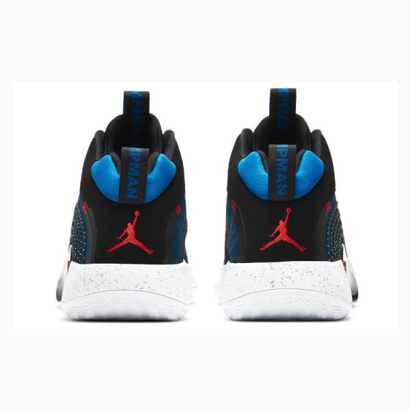 Black / Blue / Red Nike Jumpman 2021 PF Blue Black Basketball Shoes Men's Air Jordan | JD-489JY