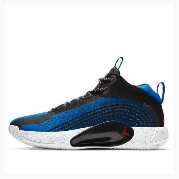 Black / Blue / Red Nike Jumpman 2021 PF Blue Black Basketball Shoes Men\'s Air Jordan | JD-489JY