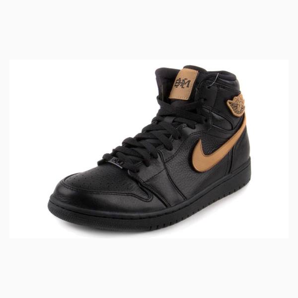 Black / Brown Nike Retro High BHM Basketball Shoes Men's Air Jordan 1 | JD-763QH