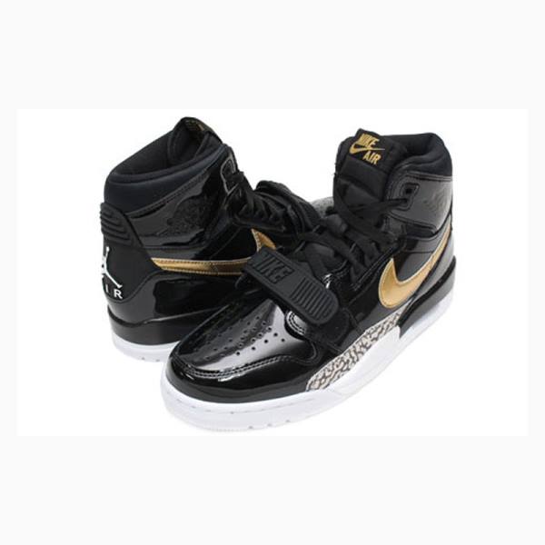 Black / Gold Nike Legacy 312 Basketball Shoes Men's Air Jordan | JD-324GC