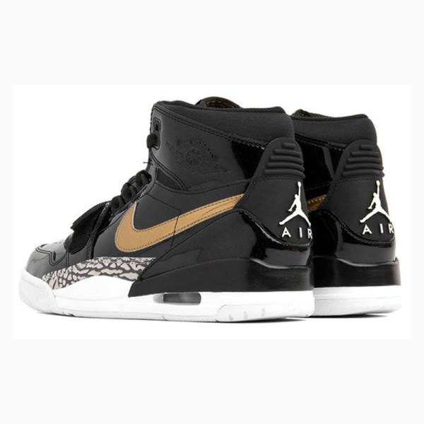 Black / Gold Nike Legacy 312 Basketball Shoes Men's Air Jordan | JD-324GC