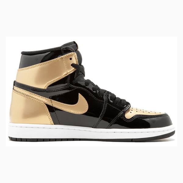 Black / Gold Nike Retro High OG NRG Basketball Shoes Men's Air Jordan 1 | JD-971YC