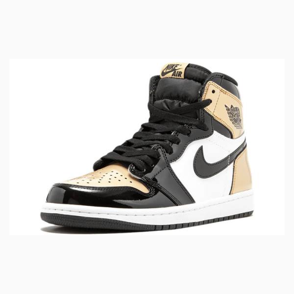 Black / Gold Nike Retro High OG NRG Basketball Shoes Men's Air Jordan 1 | JD-971YC