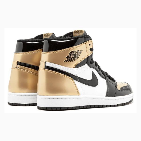 Black / Gold Nike Retro High OG NRG Basketball Shoes Men's Air Jordan 1 | JD-971YC