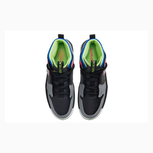 Black / Green / Grey Nike High React Ghost Basketball Shoes Men's Air Jordan 1 | JD-194LU